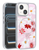 Dual Layer Flower Design Magsafe Cases - LIGHT PINK for iPhone 13 / 14 (Only Ground Shipping)
