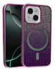 Wireless Charging Bling Diamond Crystal Case -DARK PURPLE for iPhone 13 / 14 (Only Ground Shipping)