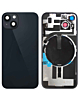 Purchase the midnight back glass with frame, wireless NFC charging flex, and MagSafe magnet for iPhone 14, no logo.