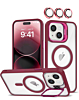 Transpalet Silicone case & Camera stand with Camera Lens - WINE for iPhone 13 / 14 (Only Ground Shipping)