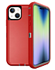 Heavy Duty Case for iPhone 14 Plus / 15 Plus (RED & GRAY) (Only Ground Shipping)