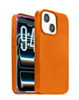 New Leather Case with Wireless Charger with IC Chip (ORANGE) for iPhone 13 / 14 / 16e / 17e (Only Ground Shipping)
