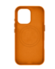 New Leather Case with Wireless Charger with IC Chip (ORANGE) for iPhone 13 / 14 / 16e / 17e (Only Ground Shipping)