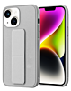 iPhone 14 Plus / 15 Plus Hand Strap Vertical Magnetic Kickstand Case - GRAY (Only Ground Shipping)