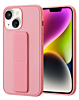 Hand Strap Vertical Magnetic Kickstand Case - PINK for iPhone 14 / 13 (Only Ground Shipping)