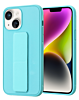 Hand Strap Vertical Magnetic Kickstand Case - TEAL for iPhone 14 / 13 (Only Ground Shipping)