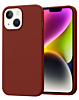 Soft Solid Silicone Case (Full Buttom Cover) - DARK RED for iPhone 13 / 14 / 16e / 17e (Only Ground Shipping)