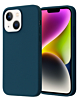 Soft Solid Silicone Case (Full Buttom Cover) - DARK TEAL for iPhone 13 / 14 / 16e / 17e (Only Ground Shipping)