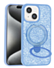 Sparkle Luxury Slim Case with Magnetic Kickstand for iPhone 13 / 14 / 16e / 17e (LIGHT BLUE) (Only Ground Shipping)