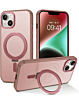 Carbon Wireless Charging Case with Ring Stand - PINK for iPhone 14 / 13 (Only Ground Shipping)