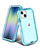 iPhone 14 Plus / 15 Plus Transparent Shockproof Case - BLUE (Only Ground Shipping)