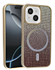 Wireless Charging Bling Diamond Crystal Case - GOLD for iPhone 13 / 14 (Only Ground Shipping)