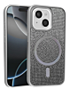 Wireless Charging Bling Diamond Crystal Case - SILVER for iPhone 13 / 14 (Only Ground Shipping)