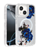 Flower Design Transparent Case with Wireless Charger - Style 2 for iPhone 13 / 14 (Only Ground Shipping)