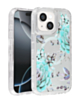 Flower Design Transparent Case with Wireless Charger - Style 8 for iPhone 13 / 14 (Only Ground Shipping)
