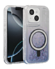 Wireless Charging Protective Glitter Liquid Bumper Case - BLUE for iPhone 13 / 14 (Only Ground Shipping)