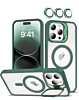 Transpalet Silicone case & Camera stand with Camera Lens - DARK GREEN for iPhone 14 Pro Max (Only Ground Shipping)