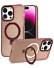 Carbon Wireless Charging Case with Ring Stand - PINK for iPhone 14 Pro Max (Only Ground Shipping)
