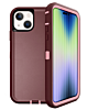 Heavy Duty Case for iPhone 14 / 13 (MAROON & PINK) (Only Ground Shipping)