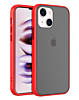 iPhone 14 Plus / 15 Plus Hard PC Rear / Soft TPU Colorful Border Case - RED (Only Ground Shipping)