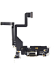 Stock up on the charging port flex cable for iPhone 14 Pro in Gold, aftermarket.