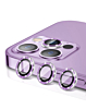 Buy the Glitter Diamond Camera Lens with HD Tempered Glass for iPhone 14 Pro and 14 Pro Max in Purple.
