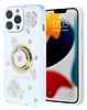 Luxury Diamond Shiny Cases with Ring - WHITE for iPhone 14 Pro Max (Only Ground Shipping)