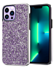 Bling Diamond Dual Layer Protection Case - PURPLE for iPhone 14 Pro (Only Ground Shipping)