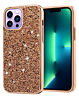 Bling Diamond Dual Layer Protection Case - ROSE GOLD for iPhone 14 Pro (Only Ground Shipping)