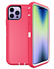 Heavy Duty Case for iPhone 14 Pro Max (HOT PINK & WHITE) (Only Ground Shipping)