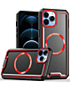 Non-Slip Translucent Matte Wireless Charging Case (BLACK & RED) for iPhone 14 Pro Max (Only Ground Shipping)