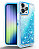 Protective Glitter Liquid Bumper Case - BLUE for iPhone 14 Pro (Only Ground Shipping)