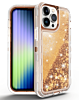 Protective Glitter Liquid Bumper Case - ROSE GOLD for iPhone 14 Pro (Only Ground Shipping)