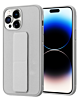 Hand Strap Vertical Magnetic Kickstand Case - GRAY for iPhone 14 Pro (Only Ground Shipping)