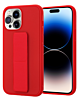 Hand Strap Vertical Magnetic Kickstand Case - RED for iPhone 14 Pro Max (Only Ground Shipping)