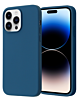 Soft Solid Silicone Case (Full Buttom Cover) - NAVY BLUE for iPhone 14 Pro Max (Only Ground Shipping)
