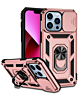 Dual Layers Hybrid Case with Metal Ring And Camera Protector - ROSE GOLD for iPhone 14 Pro (Only Ground Shipping)