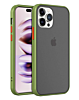 Hard PC Rear / Soft TPU Colorful Border Case - DARK GREEN for iPhone 14 Pro Max (Only Ground Shipping)