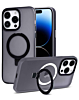 Carbon Wireless Charging Case with Ring Stand - BLACK for iPhone 14 Pro Max (Only Ground Shipping)