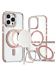 Thin Magnetic Clear Case with Camera Stand Kickstand - PINK for iPhone 14 Pro Max (Only Ground Shipping)
