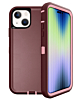 Heavy Duty Case for iPhone 15 (MAROON & PINK) (Only Ground Shipping)