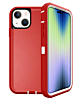 Heavy Duty Case for iPhone 15 (RED & WHITE) (Only Ground Shipping)