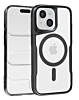 Glossy & Transparent Magnetic Case - BLACK for iPhone 15 (Only Ground Shipping)