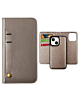 iPhone 14 Plus / 15 Plus Genuine Leather Magnetic Wallet Case with Credit Card Slot - GRAY (Only Ground Shipping)