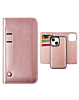 iPhone 14 Plus / 15 Plus Genuine Leather Magnetic Wallet Case with Credit Card Slot - ROSE GOLD (Only Ground Shipping)