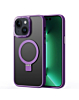 Carbon Wireless Charging Case with Ring Stand - PURPLE for iPhone 15 (Only Ground Shipping)
