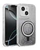 Wireless Charging Protective Glitter Liquid Bumper Case - BLACK for iPhone 15 (Only Ground Shipping)