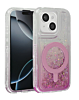 Wireless Charging Protective Glitter Liquid Bumper Case - PINK for iPhone 15 (Only Ground Shipping)