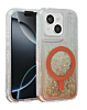 Wireless Charging Protective Glitter Liquid Bumper Case - RED for iPhone 15 (Only Ground Shipping)