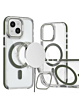 Thin Magnetic Clear Case with Camera Stand Kickstand - GRAY for iPhone 15 (Only Ground Shipping)